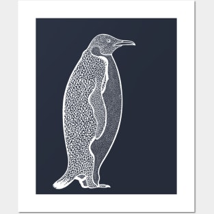 Emperor Penguin - detailed animal lovers drawing Posters and Art